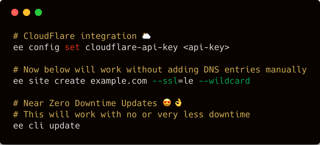 EasyEngine Cloudflare