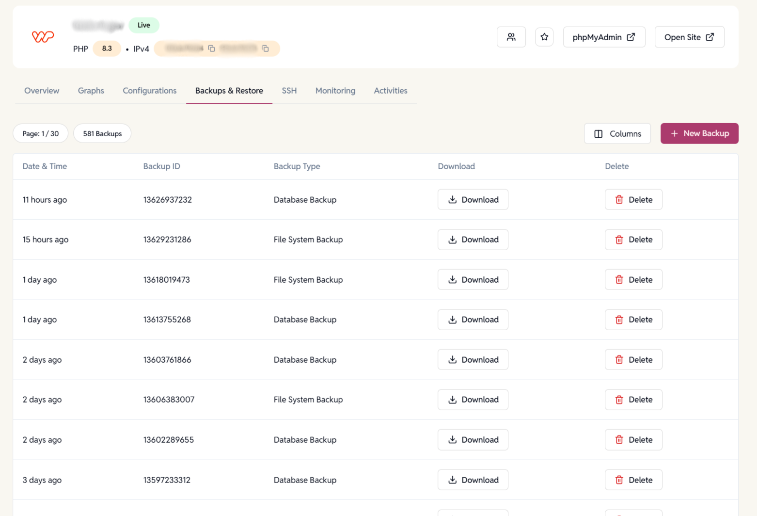 WP-Cloud-site-backups